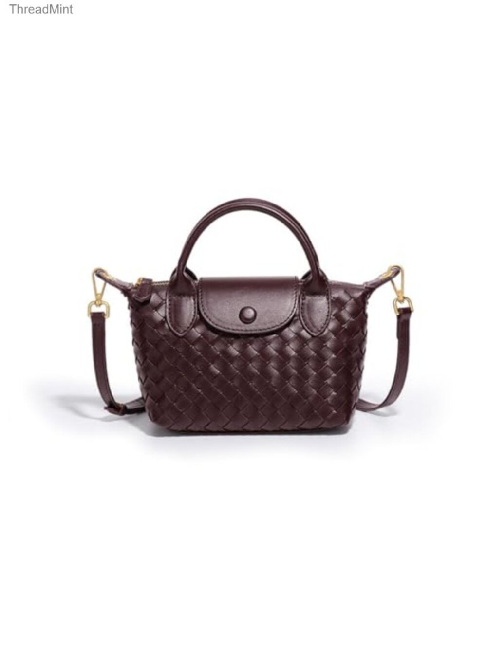 Braided Faux Leather Luxury Satchel Handbag Top Handle Travel Daily
